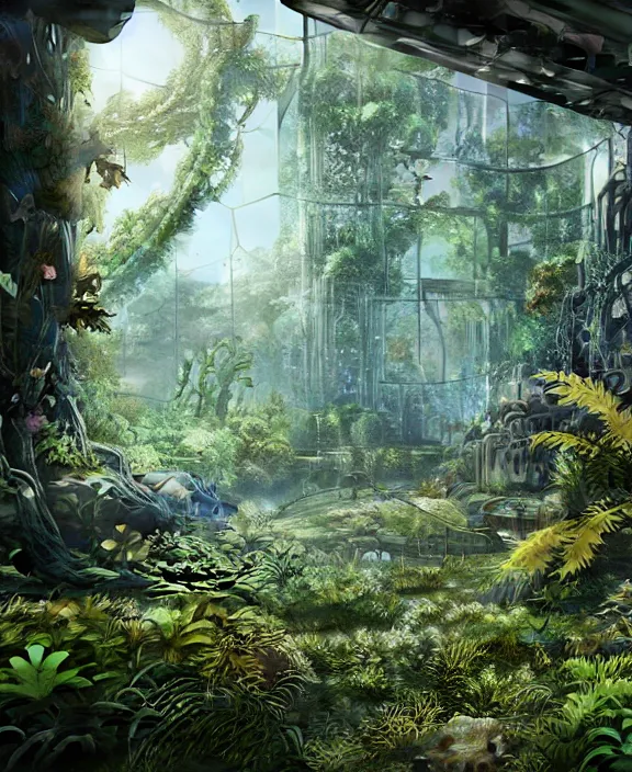 Prompt: intricate transparent clear see - through image of forge, lush botany, biomechanical environment, ultra realistic, concept art, psychedelic, photorealistic, octane render, 8 k, unreal engine. art by nori inoguchi and sam kaplan and zachary goulko and christopher marley