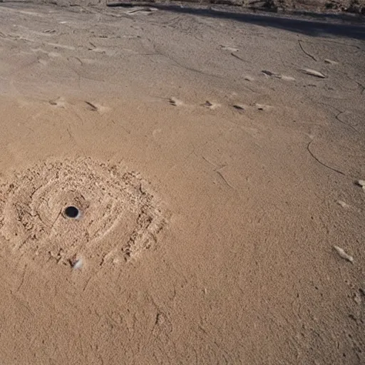 Prompt: Liminal space in outer space, sand art