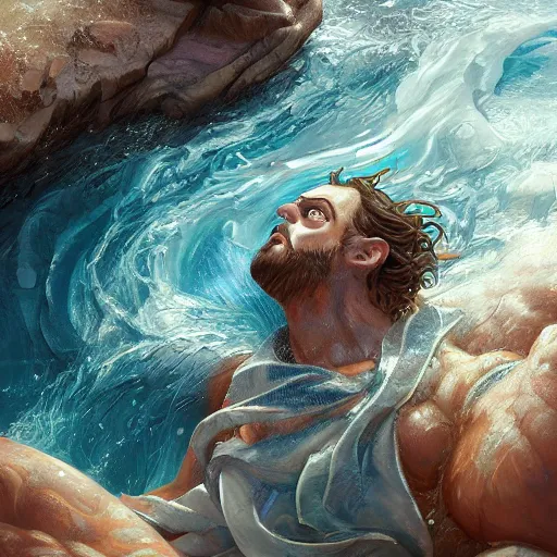 Prompt: poseidon,, ornate, ultradetailed, digital art, irina french, heraldo ortega, mandy jurgens, golden ratio, art canvas, award winning, masterpiece trending on artstation 8 k 1 5 0 mpx