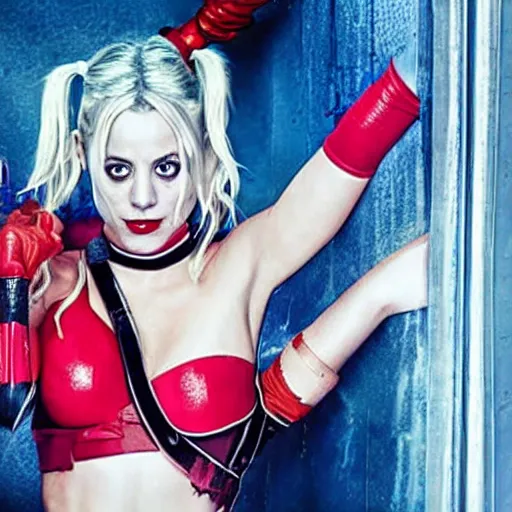 Image similar to Kaley Cuoco as Harley Quinn