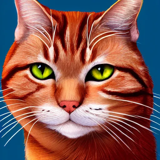 Image similar to Official Portrait of United States President Red tabby cat