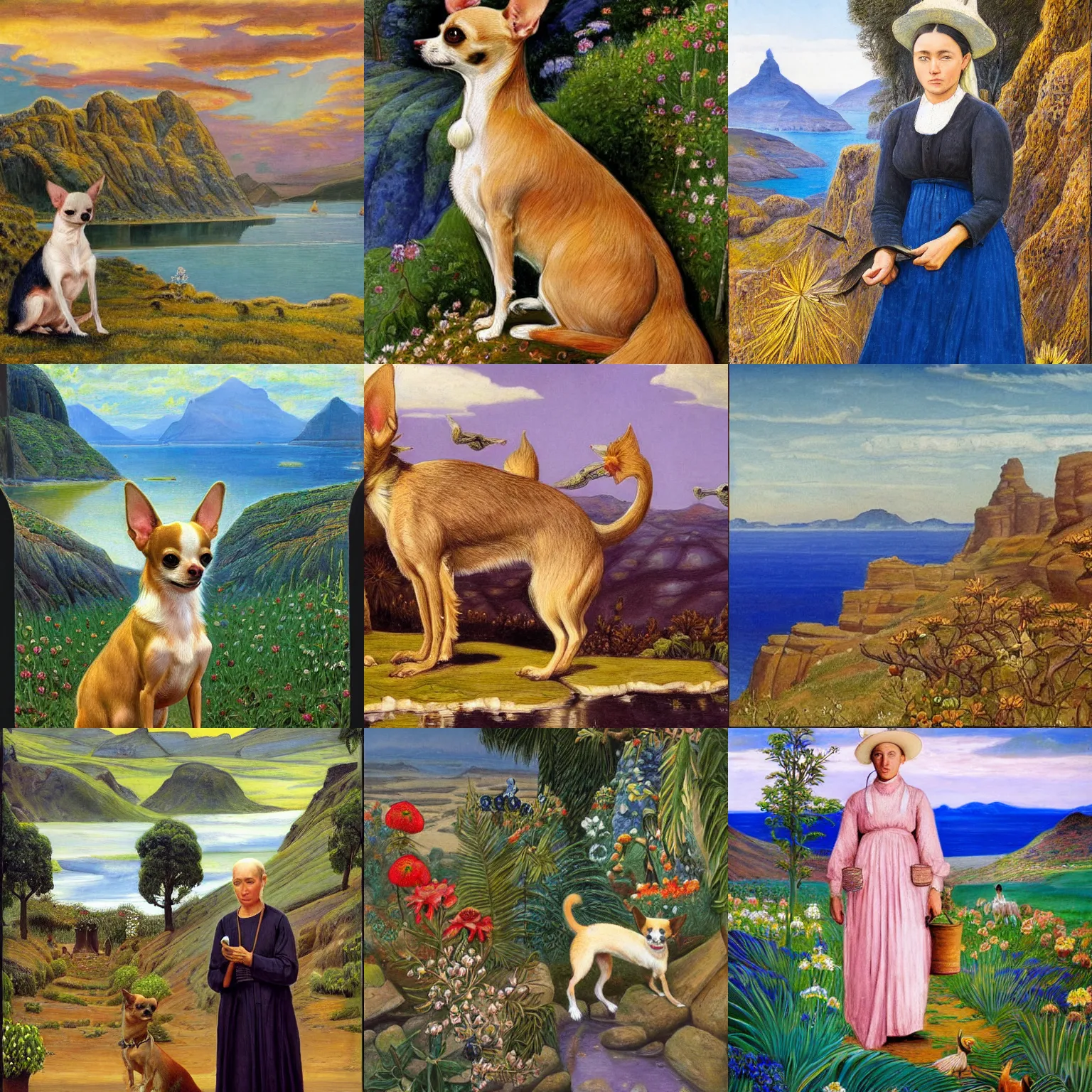 Prompt: chihuahua Marianne North