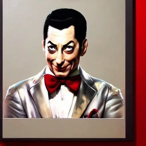 Prompt: ultra realistic portrait painting of pee wee herman as ryu from street fighter, art by frank frazetta, 4 k, ultra realistic, highly detailed, epic lighting