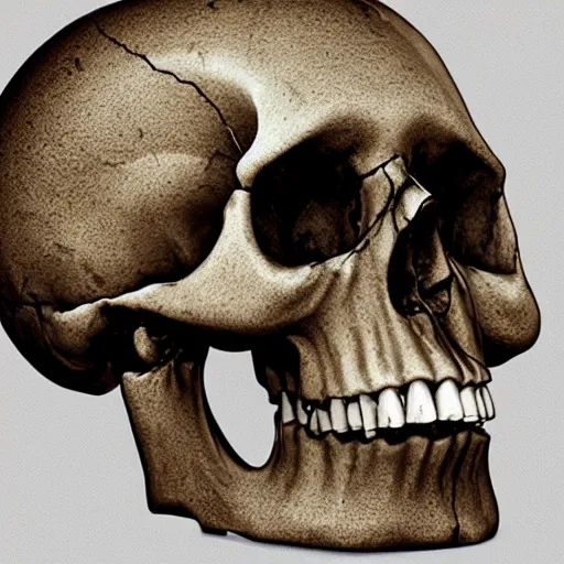 Image similar to human skull with big hole on top