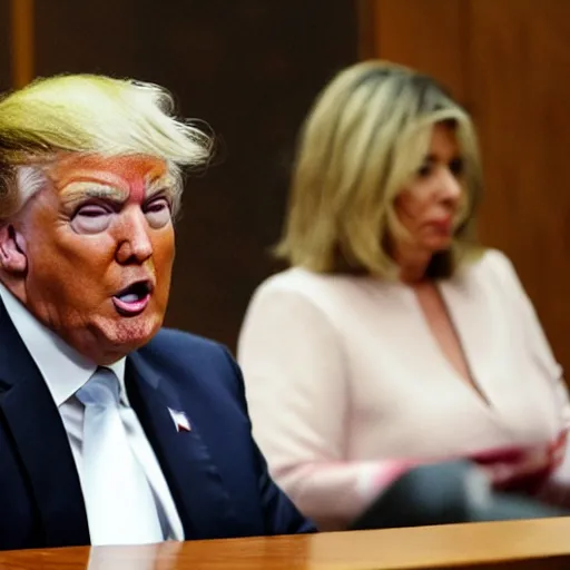 Image similar to Donald Trump in court