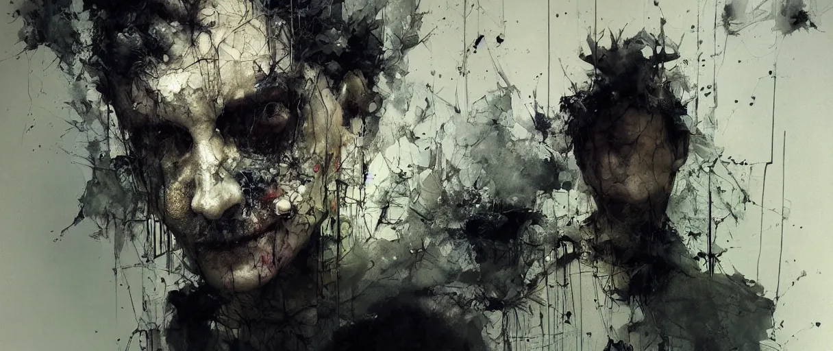 Prompt: non - euclidean geometry and fractal geometry by emil melmoth zdzislaw beksinki craig mullins yoji shinkawa realistic render ominous detailed photo atmospheric by jeremy mann francis bacon and agnes cecile ink drips paint smears digital glitches glitchart