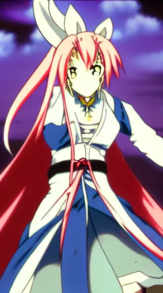 Image similar to Anime Screenshot of a Baiken unsheathing her sword at night, strong blue rimlit, visual-key, Nighttime Moonlit, anime illustration in the style of Gainax