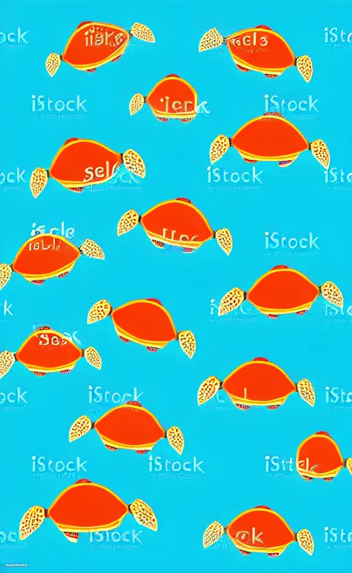 Prompt: sea turtles swimming in the ocean, vector art,