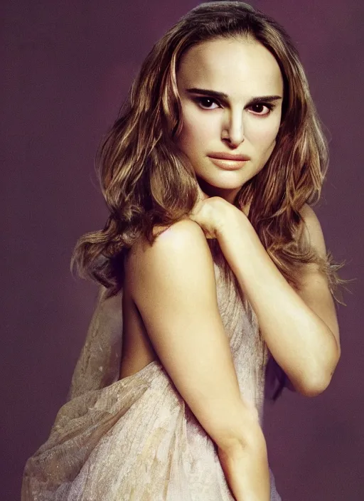 Image similar to Natalie Portman, fireflies, WLOP