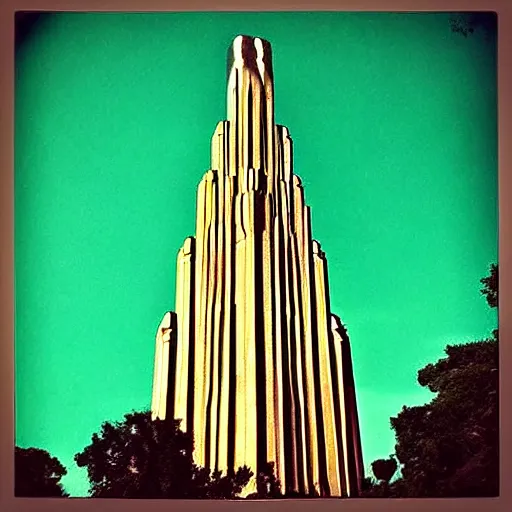 Image similar to “ emerald tower art deco money cathedral ”