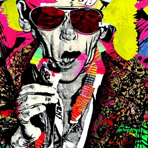 Image similar to hunter s thompson acid trip