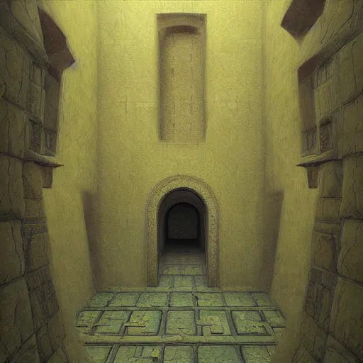 Prompt: “inside Castle from Legend Of Zelda: Ocarina of Time in the style of Zdzisław Beksiński. Trending on artstation”