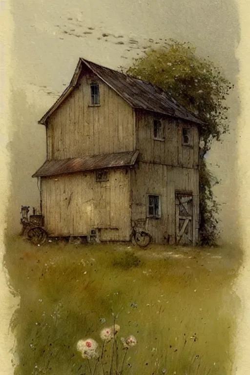 Image similar to ( ( ( ( ( 1 9 5 0 s farm house. muted colors. ) ) ) ) ) by jean - baptiste monge!!!!!!!!!!!!!!!!!!!!!!!!!!!!!!
