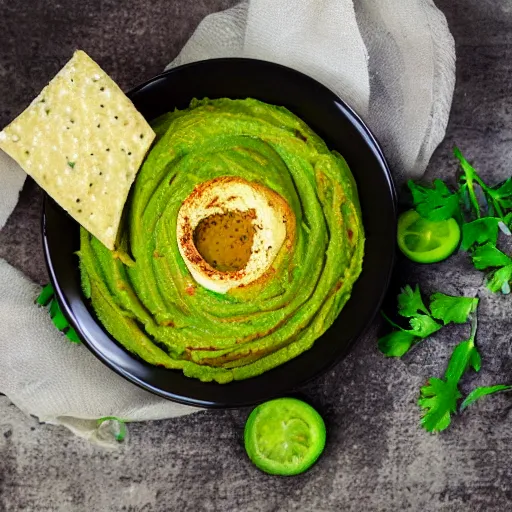 Image similar to hummus made of mushy peas