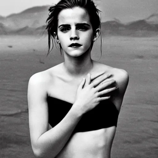 Image similar to emma watson by helmut newton