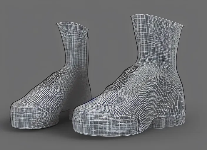 Image similar to shoe in the future, 3 d rendering, studio light