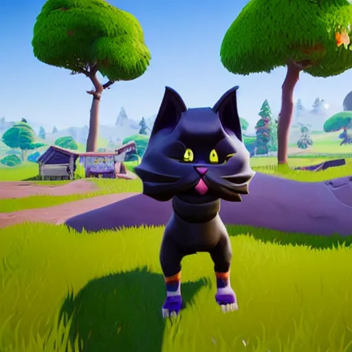 Image similar to a cat in Fortnite creative