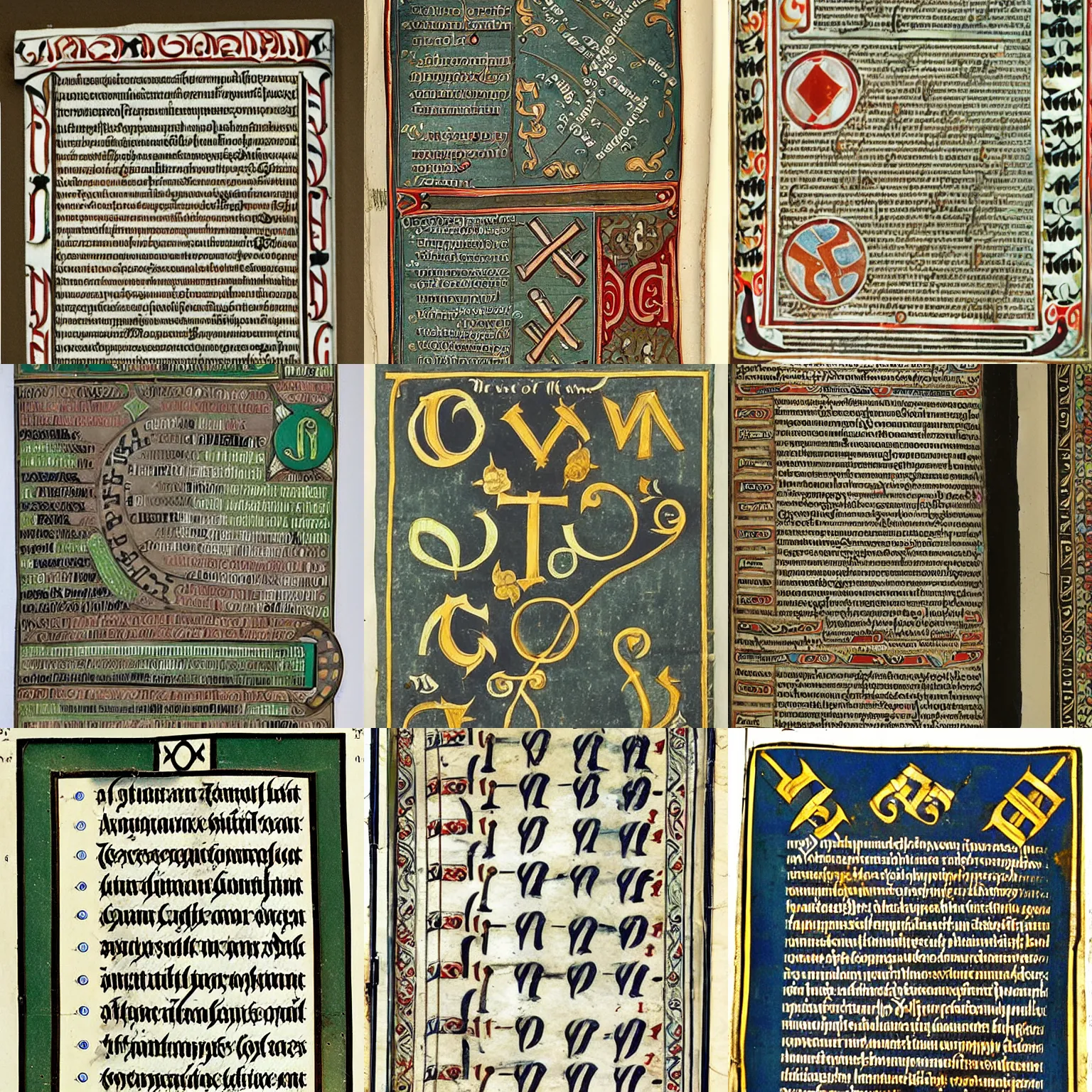 Prompt: a guide to vienna convention highway signage, anglo - saxon illuminated manuscript