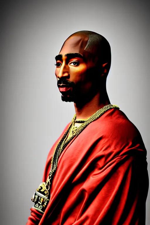 Image similar to tupac wear roman dress, high resolution, photorealistic, smooth, 4 k, aesthetic lighting, baroque object, sharp focus, hyperdetailed object, professional photography, pullitzer winning photo by : canon eos 5 d mark iv, by karah mew and adnan abidi and jodie bateman