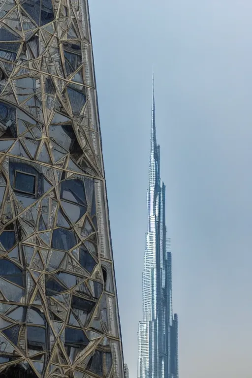 Prompt: full detailed intricate photo of worlds tallest building, castle clouds levitating, sunny, elaborate modern sleek mansion detail, glass and steel, misty atmosphere