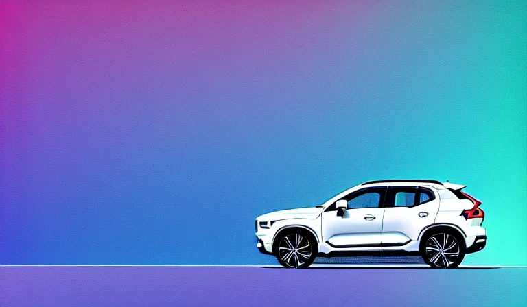 Image similar to a beautiful, minimal. sharp focus, clean lines, vector art. white volvo xc 4 0. vaporwave ombre rendering. outrun style. in the style of a travel poster. trending on artstation. recommended for you behance. by chris moore. by edward hopper. ambient occlusion. digital matte painting. metropolis filmic. gotham city.