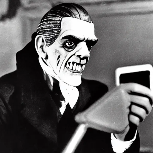 Prompt: old black and white analog photo of boris karloff as frankenstein monster smiling taking a selfie, breaking news footage, action, motion, photojournalism, hyper real, hyper detailed
