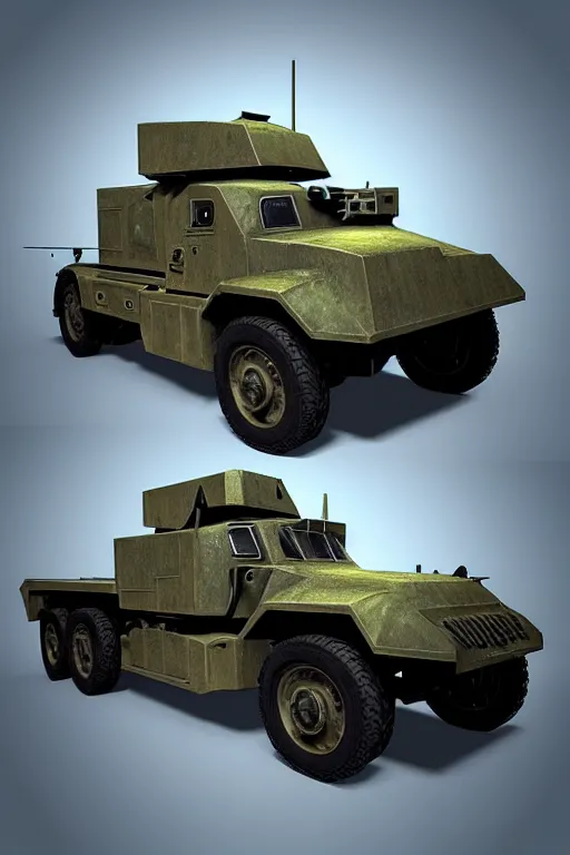 Image similar to “ cybertruck in war thunder game. front on, symmetrical. industrial design. good design award, innovative product concepts, most respected design, amazing depth, glowing, golden ratio, 3 d octane cycle unreal engine 5, volumetric lighting, cinematic lighting, cgstation artstation concept art ”