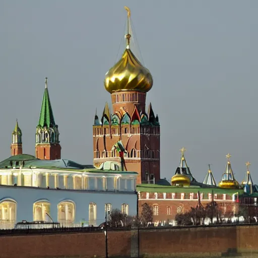 Prompt: the kremlin on fire