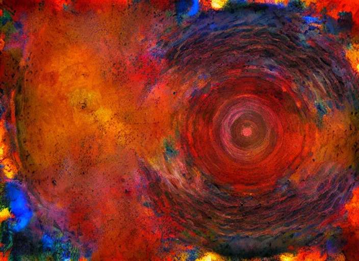 Prompt: abstract holescape, warm colors, nightmare fuel