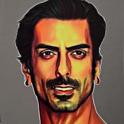 Prompt: portrait of arjun rampal, 1 0 0 mm, realistic