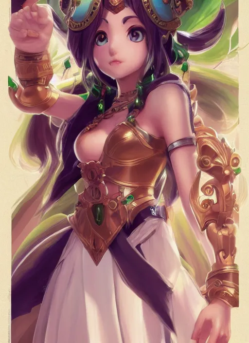 Image similar to portrait, head and torso only, palutena, trending on artstation, concept art, movie poster, fine detail, extremely detailed, sharp focus, smooth, digital illustration, by rossdraws, frank franzzeta, sakimichan, corrected hand, perfect hands
