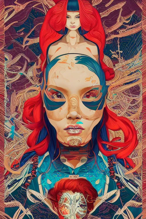 Image similar to Tristan Eaton, victo ngai, artgerm, evil ginger portrait