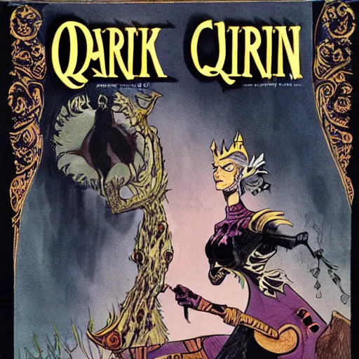 Image similar to an illustration cover of a dark queen by marc davis