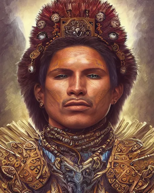 digital painting of a warrior cuauhocelotl by filipe | Stable Diffusion ...