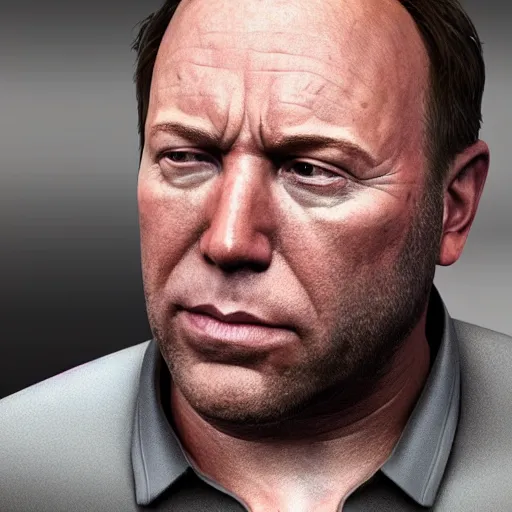 Image similar to hyperrealistic mixed media image of info wars alex jones wasted in gta v, stunning 3 d render inspired art by xiang duan and thomas eakes and greg rutkowski, perfect facial symmetry, hyper realistic texture, realistic, highly detailed attributes and atmosphere, dim volumetric cinematic lighting, 8 k octane detailed render, post - processing, masterpiece,