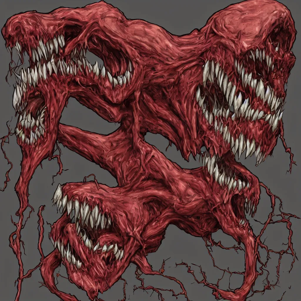 Image similar to necromorph, fangs