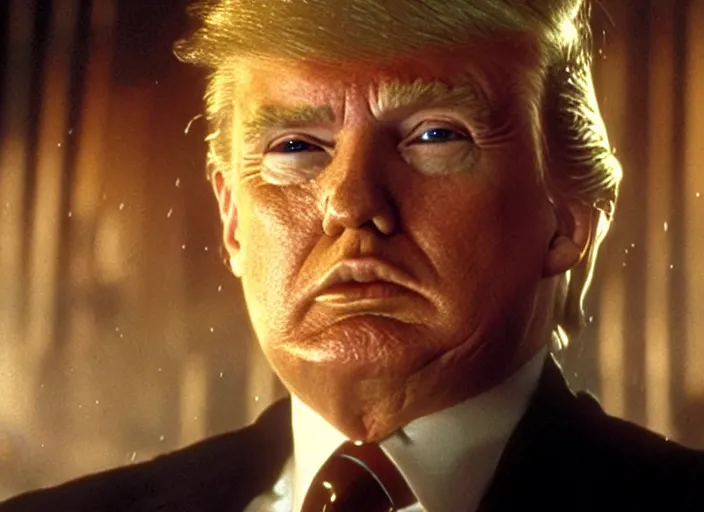 Image similar to film still donald trump in blade runner, 8 k