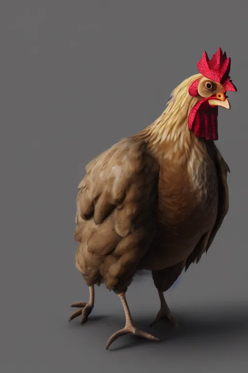 Image similar to a chicken wearing a formal overcoat, hyperrealistic, concept art, octane render, unreal engine 5, trending on artstation, high quality, highly detailed, 8 k, soft lighting, path traced, high coherence, digital art, beautiful, elegant clothes, trending on deviantart, masterpiece