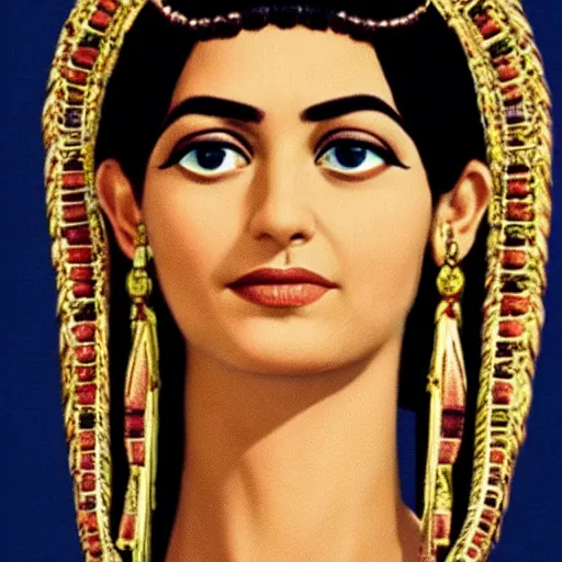 Image similar to cleopatra with the face of annita