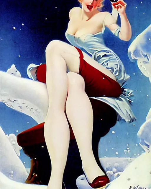 Image similar to Weiss Schnee by Gil Elvgren