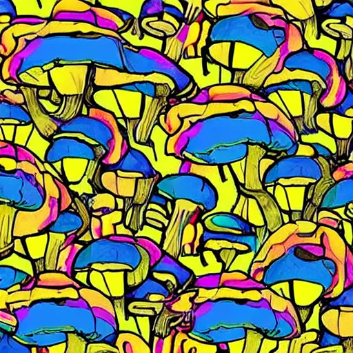 Image similar to better call saul psychedelic mushrooms