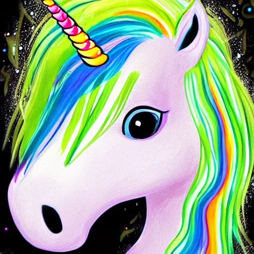 Image similar to unicorn, cute, digital art