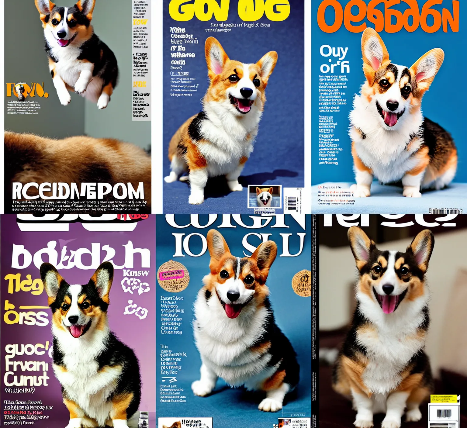 Prompt: corgi jumping spider inu in the bedroom, magazine cover, face photo