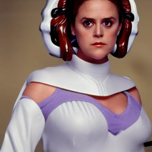 Image similar to hyperrealistic alicia silverstone as princess leia