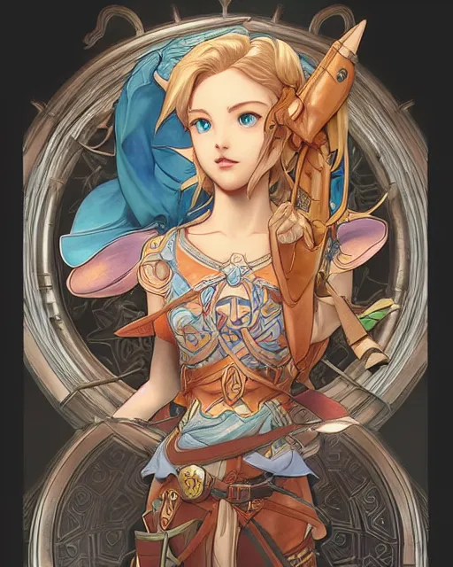 Image similar to if link was a real boy, beautiful shadowing, 3 d shadowing, reflective surfaces, 8 k, beautifully detailed pencil illustration, intricate, epic composition, masterpiece, bold complimentary colors. stunning masterfully illustrated by artgerm, range murata, alphonse mucha