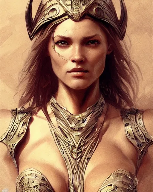 Prompt: viking woman, spacesuit, real life skin, intricate, elegant, highly detailed, artstation, concept art, smooth, sharp focus, art by artgerm and greg rutkowski and alphonse mucha