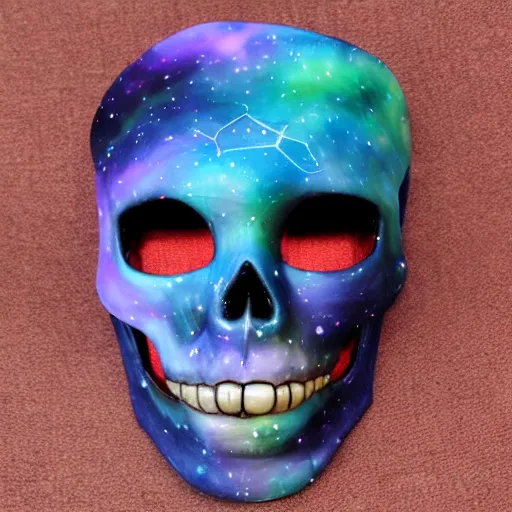 Image similar to galaxy skull gothic mask