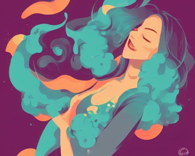 Image similar to the joy of life, a simple vector based illustration, by ross tran