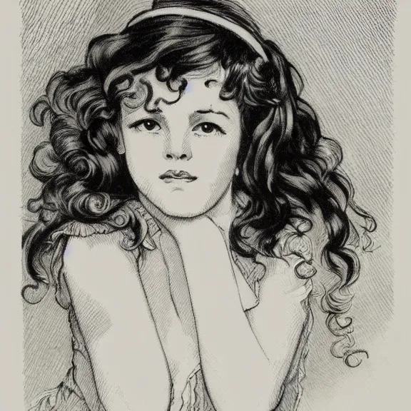 Image similar to a highly detailed portrait in the style of charles dana gibson and in the style of milo manara.