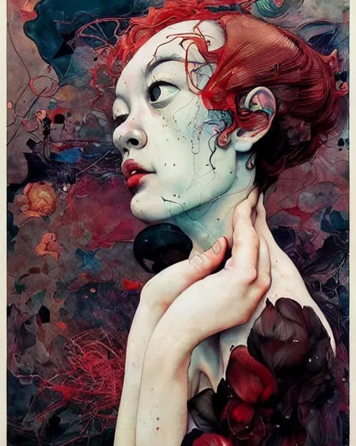 Image similar to there is ugliness in beauty, but there is also beauty in ugliness. in the style of adrian ghenie, esao andrews, jenny saville, edward hopper, surrealism, dark art by james jean, takato yamamoto